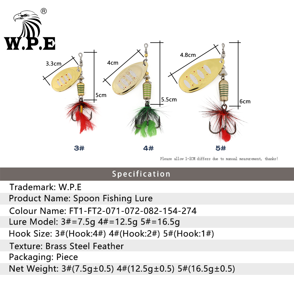 W.P.E KOMODO Spinner cazibesi  - Fishing Lure Spoon incelemesi ve fiyatı